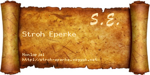 Stroh Eperke névjegykártya